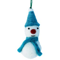 Felt - Christmas Decoration - Snowman - Turquoise
