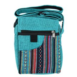 Small bag - cotton gheri fabric - turquoise