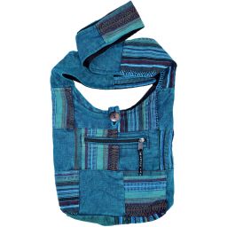 Medium patchwork bag - blues
