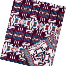Aztec shawl - maroon