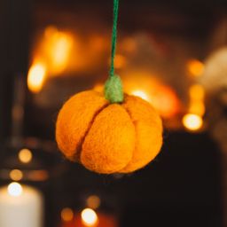 Pumpkin - Wool Felt - Hanging Decoration