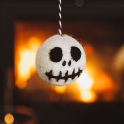 Skull - Wool Felt - Hanging Decoration