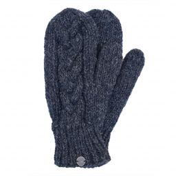 Fleece lined mittens - Cable - Charcoal