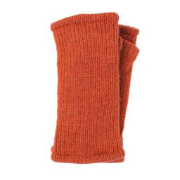 Children's fleece lined - plain wristwarmers - ginger spice