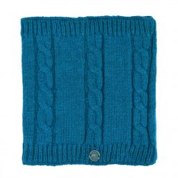 pure wool fleece lined - cable snood - teal