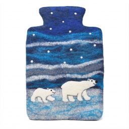 Handmade - Felt Hot Water Bottle - Polar Bear