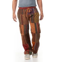 Gheri Patchwork Stonewashed - Trousers - Spice