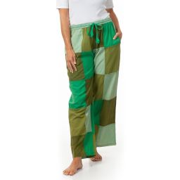 Plain Patchwork Trousers - Greens
