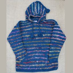 SALE - Teal & Silk Stripes Jumper - XXL