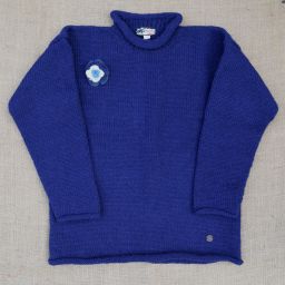 SALE - Blue Flower Jumper - Large