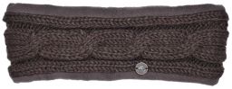 Fleece lined headband - cable - Conker