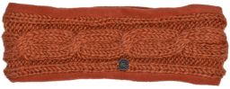 Fleece lined headband - cable - Apricot
