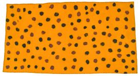 Hand felted - wool rug - leopard spots design