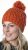Trellis sparkle bobble hat - hand knitted - fleece lining - amber