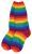 wool hand knit socks - Rainbow stripe