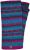 Stripe and wave - pure wool wristwarmer - blue/pink