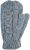 Fleece lined mittens - Cable - Grey heather