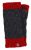 Fleece lined - contrast border - wristwarmer - Charcoal/red