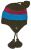 Snowboarder earflap - pure wool - hand knitted - fleece lining - assorted colours