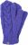 Fleece lined mittens - Cable - Deep Wisteria