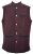 Nehru - fully lined waistcoat - chocolate brown