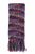 Hand knit - long length scarf - multi colour electric - grape