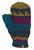 Fleece lined  mittens - patterned - Jewel