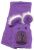 Fleece lined wristwarmer - bear - Purple