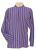 Light weight - Striped Cotton Shirt - Bright purple