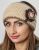 Fleece lined - large flower - headband - Mocha