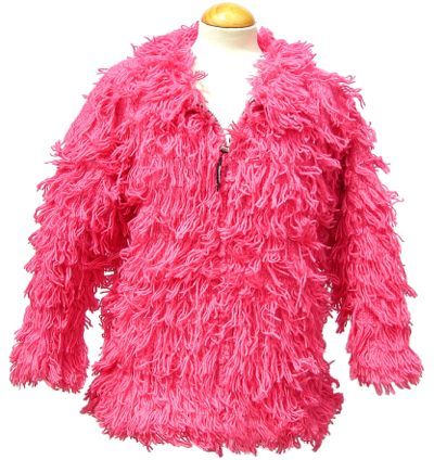 Fleece lined - shaggy jacket - Pink