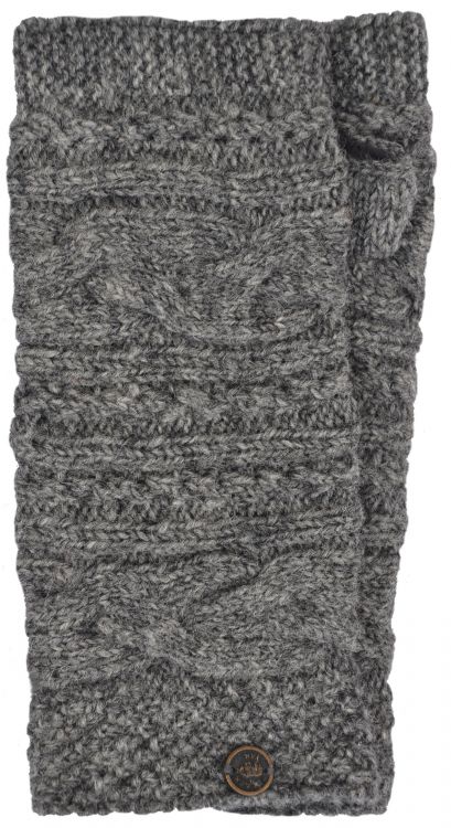 NAYA - hand knit - sampler - wristwarmer - Mid Grey