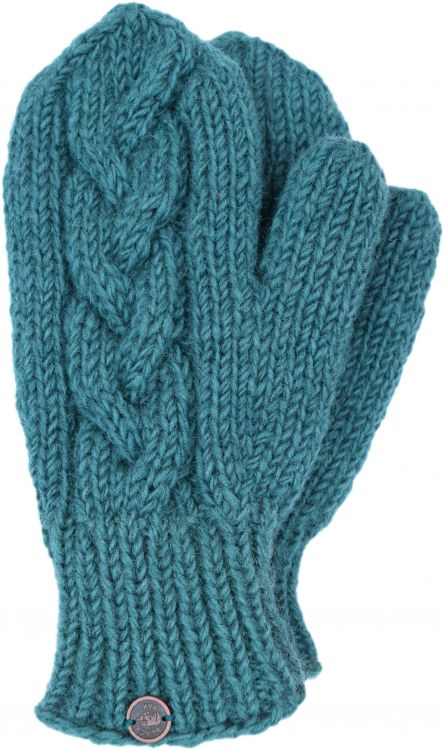Fleece lined mittens - Cable - Slate