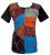 Embroidered  Patchwork - T Shirt - Black