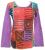 Cut' and Embroidered - Patchwork Top - Purple