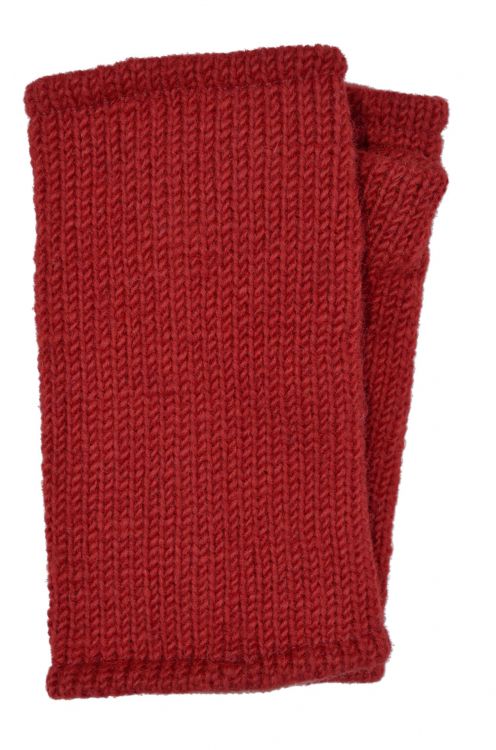 Children's Fleece Lined plain Wristwarmers - Red