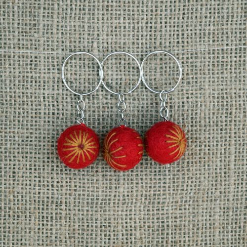 Large Star Keyring - Red/Yellow