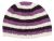 Children's Half fleece lined - beanie - purple stripe