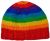 Children's Half fleece lined - beanie - rainbow stripe