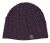 Lace cable beanie - hand knitted - pure wool - grape