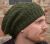 Pure Wool - Basket weave slouch hat - Dark Green
