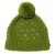 Pure Wool Trellis sparkle bobble hat - hand knitted - fleece lining - green