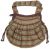Large Striped Slouch Bag - Brown
