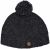 Classic bobble hat - hand knitted - fleece lining - charcoal