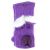 Fleece lined wristwarmer - bear - Purple