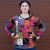 Hand embroidered - patchwork top - multicolours