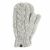 Fleece lined mittens - Cable - Pale grey