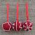 Hand made Felt - Beaded -  Small Christmas Bauble - Red