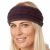 Pure Wool Fleece Lined - Cable Headband - Aubergine