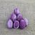 pure wool - 10 handmade felt balls - deep purple/cream